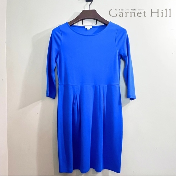 Garnet Hill 3/4 Sleeve Ponte Knit Dress - Picture 1 of 10